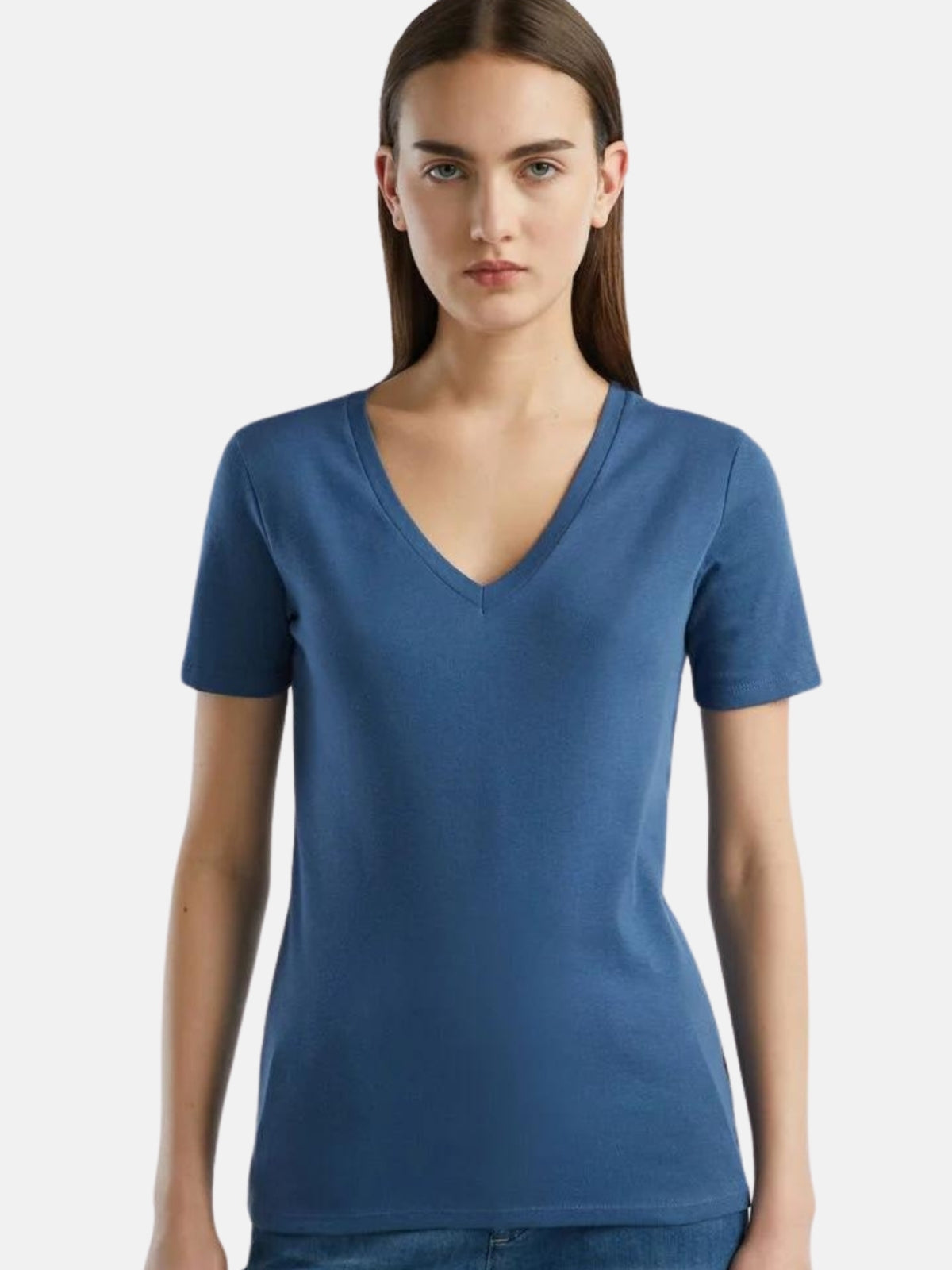T-shirt Biscana de bico de Mulher