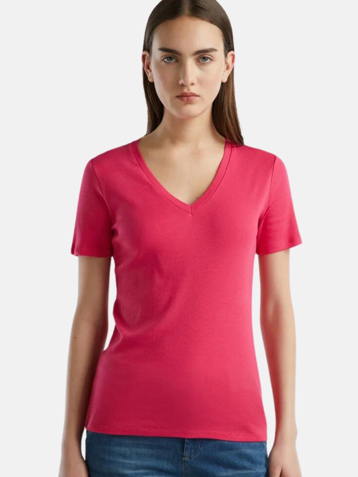 T-shirt Biscana de bico de Mulher