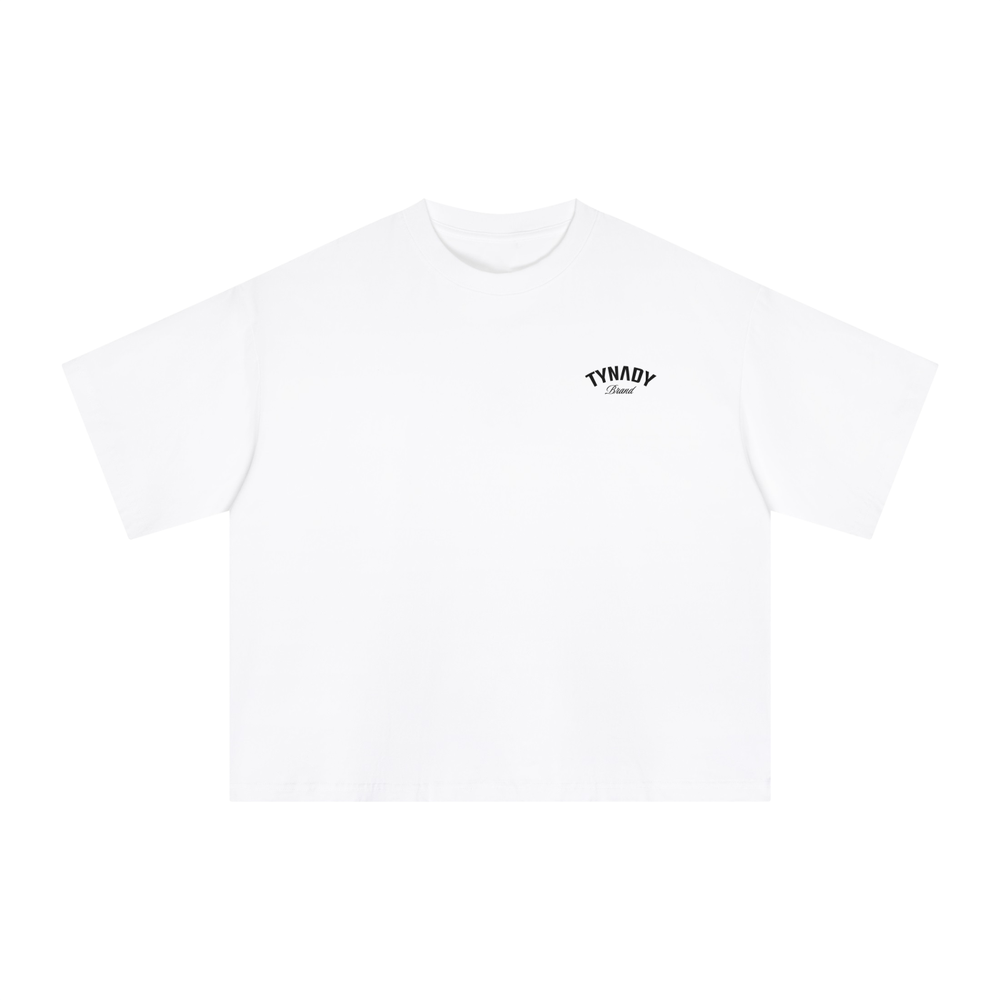 T-shirt branca Bag Tee Tynady Brand — frente — badge TYNADY Brand — Chapter 01