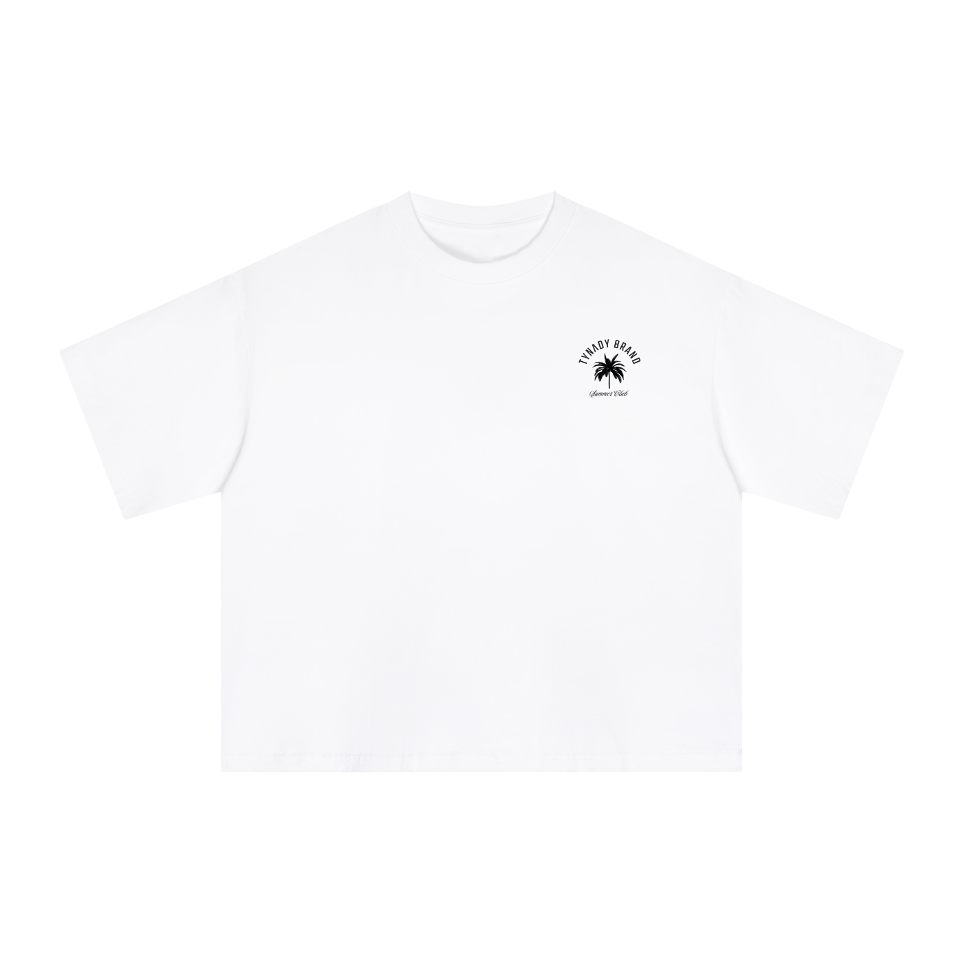 T-shirt branca Summer Club Tee Tynady Brand 
— frente — fit oversized — coleção Chapter One